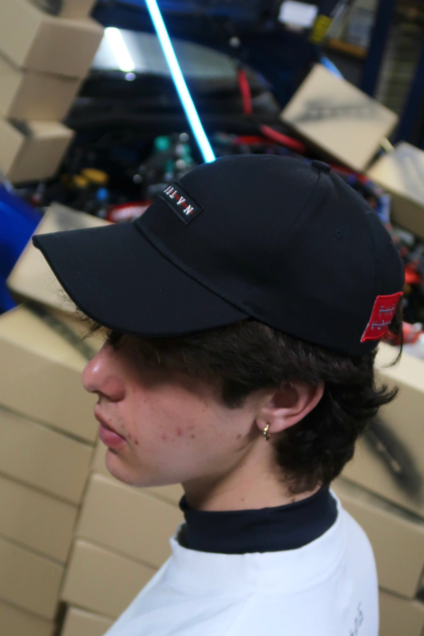 OBLVN Black baseball cap Non distressed