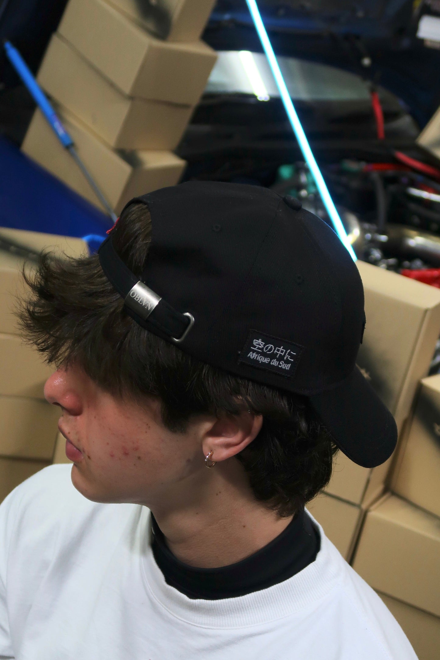 OBLVN Black baseball cap Non distressed